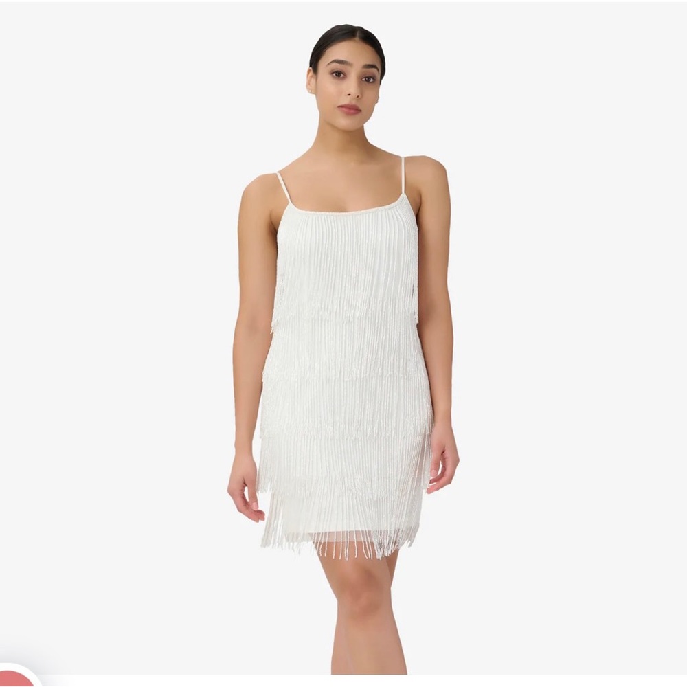 Adrianna Papell fringe dress